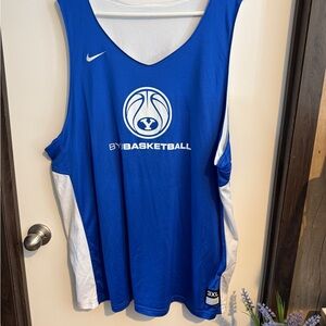 Nike Blue and White Basketball Tank